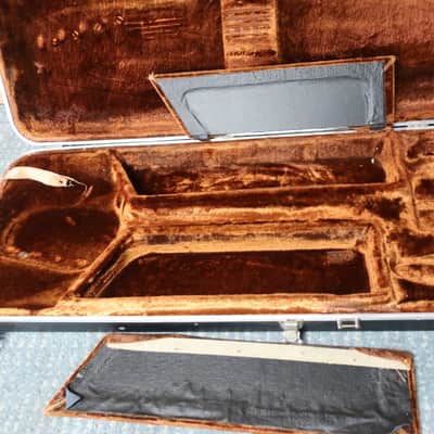 Vintage First Gen 1970s Peavey T-40 T 45 T 20 Bass Guitar Rectangle Case Black & Orange image 9