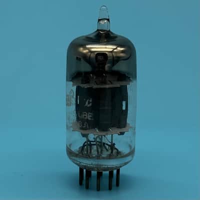 1963 GE 12AU7A ECC82 Vintage Short Gray Plate Halo Getter Preamp Tube! T320 image 3