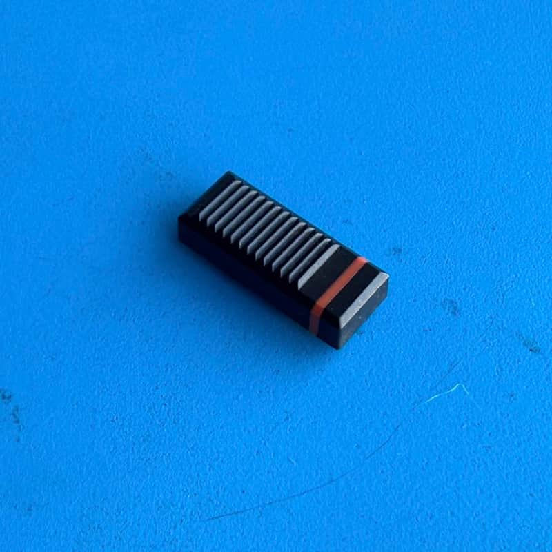 CASIO MT-100 Vintage Keyboard Part: Black (w/Red Line) Melody Slider Cover Cap image 1