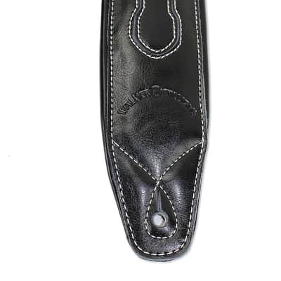 Walker and Williams C-34 Black Double Padded Premium Leather Guitar Strap image 3