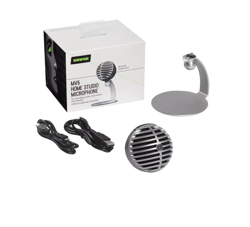 Shure MOTIV MV5 iOS / USB Condenser Microphone Silver image 1