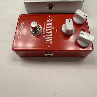 Gokko Sonic Fire Distortion + Caline So What Flanger Guitar Effect Pedal Lot image 5