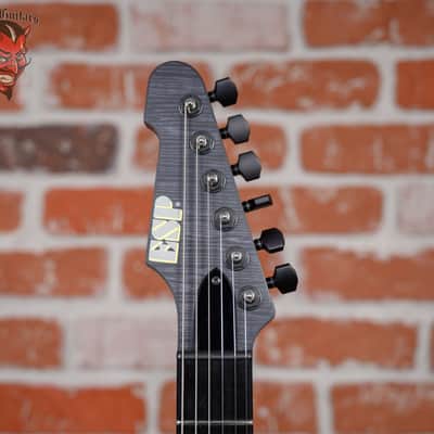 ESP Signature Series Jon Donais Flamed Maple Top See Thru Black Satin 2008 w/OHSC image 9