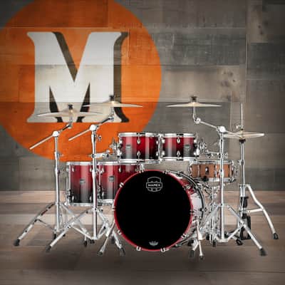 Mapex Saturn Studioease 5-Piece Shell Pack (No Snare) - Scarlet Fade (SR628XURQ) image 1