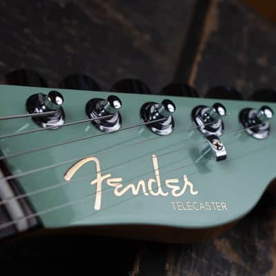 Fender American Ultra Luxe Telecaster 2021 Transparent Surf Green image 5