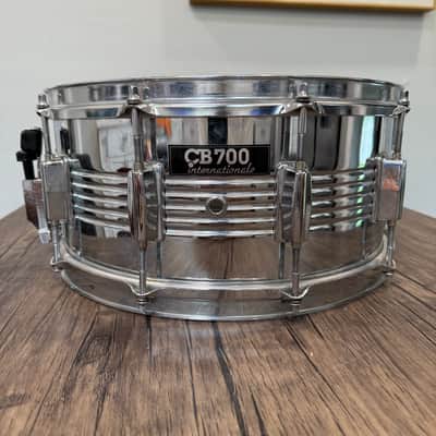 CB700 Internationale 6.5x14 Steel Snare Drum – 10 Lugs – Internal Muffler – Good Condition image 1