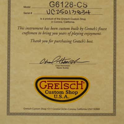 New Gretsch Custom Shop Henrichsen Masterbuilt True Timbre G6128-CS '62 Flame Ash Oil Finish w/Silver Sparkle Binding #UC25013834 image 10