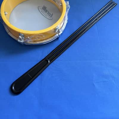 6" Torelli Brazilian Professional Tamborim Yellow Color Body Nylon Head Tambourine With Triple Plastic Stick Percussion image 2