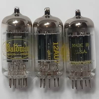3 Raytheon (Baldwin branded) 12AU7 USA made pre-amp tubes image 1