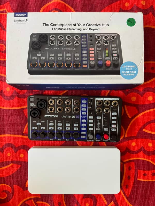 Zoom LiveTrak L6 6 Channel Digital Mixer w/ 3d printed cover image 1