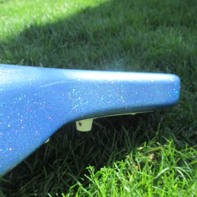 Jazzmaster Guitar 60s Style Handmade Lightweight P90 Custom Lake Placid Blue Rainbow Flake Nitro image 21
