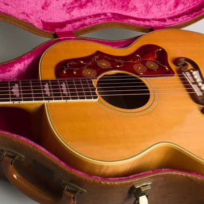 Gibson  J-200N Flat Top Acoustic Guitar (1958), ser. #A-27247, original brown hard shell case. image 13