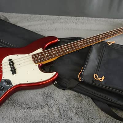 94-95 Fender Japan Jazz Bass Candy Apple Red w/ Gig Bag image 25