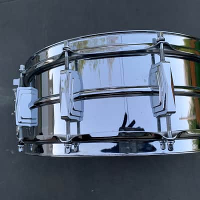 Ludwig Supraphonic 5x14" 10-Lug Aluminum Snare Drum with Keystone Badge 1968 image 6