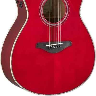 Yamaha FSC-TA TransAcoustic Concert Cutaway Acoustic-Electric Guitar - Ruby Red image 3