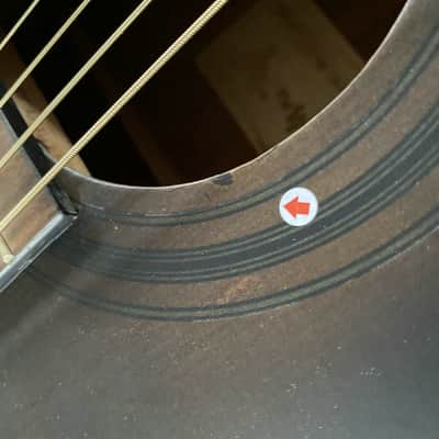 40 Inch Black Acoustic Guitar, Spruce Wood Veneer Top, Mahogany Neck image 10