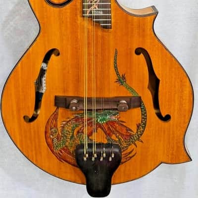 Blueberry Handmade Mandolin Dragon Motif image 1