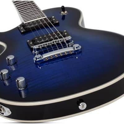 Schecter 2593 Left-handed Solo-II Supreme See Thru Blue Burst image 5