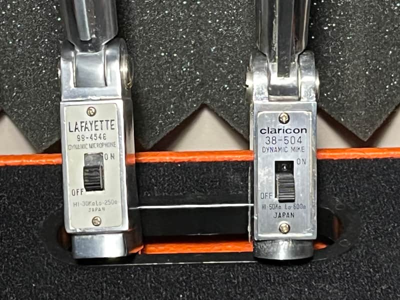 Lafayette 99-4546 / claricon 38-504 DYNAMIC MIC 1960’s - Silver/Chrome image 1