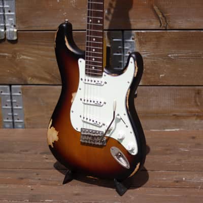 Vintage V6MRSSB Icon Series Distressed SSS - Distressed Sunburst image 1