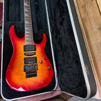 1990's Ibanez MIJ RG770FM Cherry Sunburst w/case image 23