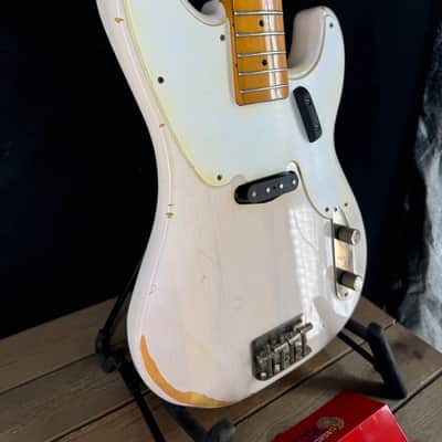 Fender Squier Relic Classic Vibe 50’s P Bass Vintage White image 7
