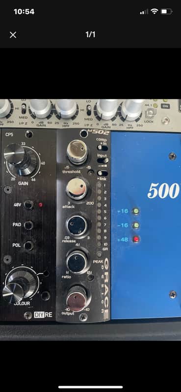 Grace Design m502 500 Series Compressor Module 2010s - Black image 1