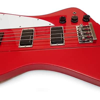 BURNY TB-70 Thunderbird Active Bass Japan circa 1987 in Fire Red with FGI Pickups image 21