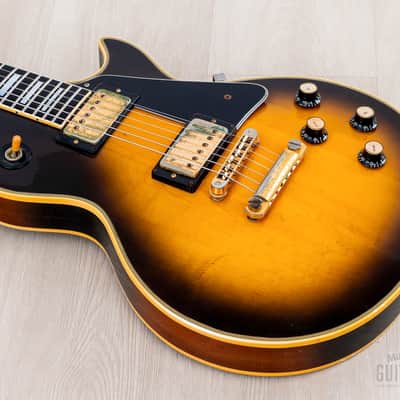1976 Gibson Les Paul Custom Vintage Guitar Tobacco Sunburst w/ T Tops, Case image 9