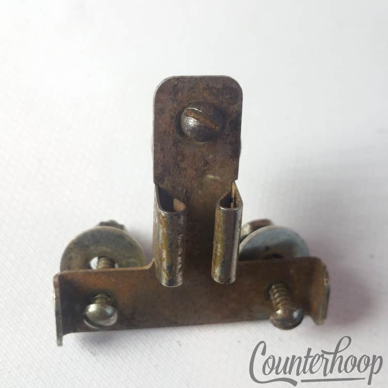 *Ludwig Snare Drum Key+Holder Mount Nickel Parade Vintage 30s Stamped Marching* - Fair / 6.95/24.95 image 1