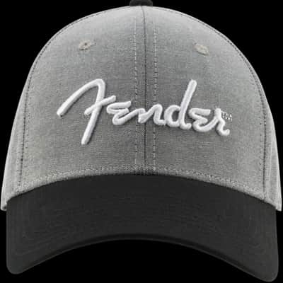 Fender Hipster Dad Hat, Grey & Black, One Size Fits Most image 3