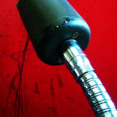 Vintage 1950's Altec 633A dynamic microphone "Salt Shaker" w period stand & cable High Z PROP # 2 image 10