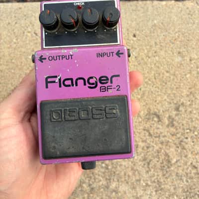 Boss BF-2 Flanger (Black Label) 1980 - 1984 - Purple vintage electric guitar pedal image 9