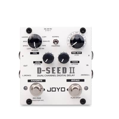 JOYO D-SEED Dual Channel Digital Delay Guitar Effect Pedal with Four Modes Joyo D-Seed II Stereo Delay 2020 - White image 4