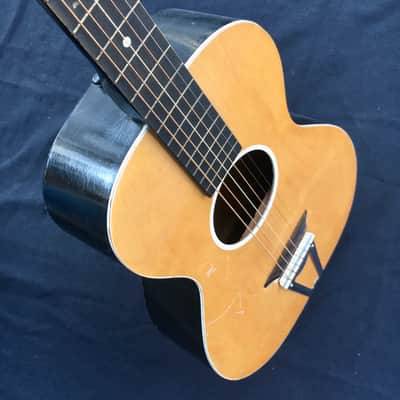 Vintage Chris "Adjustomatic" Parlor Guitar, Natural, 1945 image 3