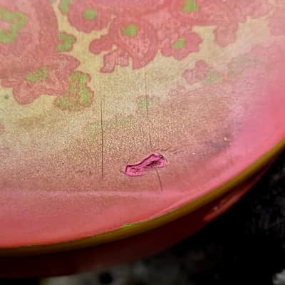 Pink Paisley Tele Body, Aged, Nitro , Alder, Binding image 6