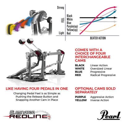 Pearl P-2052C Eliminator Redline Double Bass Drum Pedal – Brand New image 6
