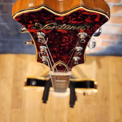 Vintage 1960s Ventura Semi-Hollow Electric Guitar Sunburst image 3