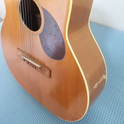 Vintage 1940s Regal Junior Jumbo Flattop Acoustic Guitar Project High Action & Chipped Kluson Tuner Buttons Lots Of Protentional Rare Original Chipboard Case & Case Candy image 14
