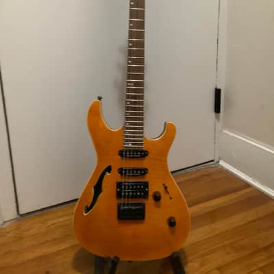 Teton TRS20NT 2013 Semi-Hollow Body Flamed Maple Top Electric Guitar image 2