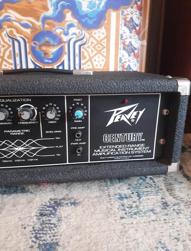 Peavey Century 200H Guitar Bass Amp Head 1970s/1980s - Black image 1