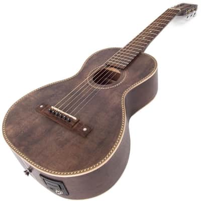 Vintage VTR800PB-USB Viator Paul Brett USB Electro-Acoustic Travel Guitar Antiqued image 3