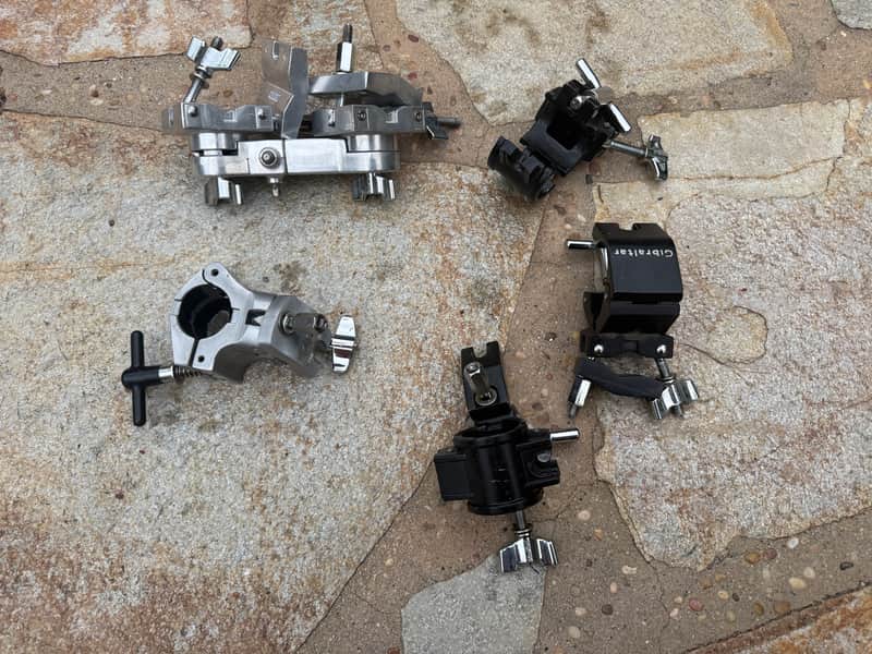 Gibraltar Drum Rack Clamps Package + pdp clamp image 1