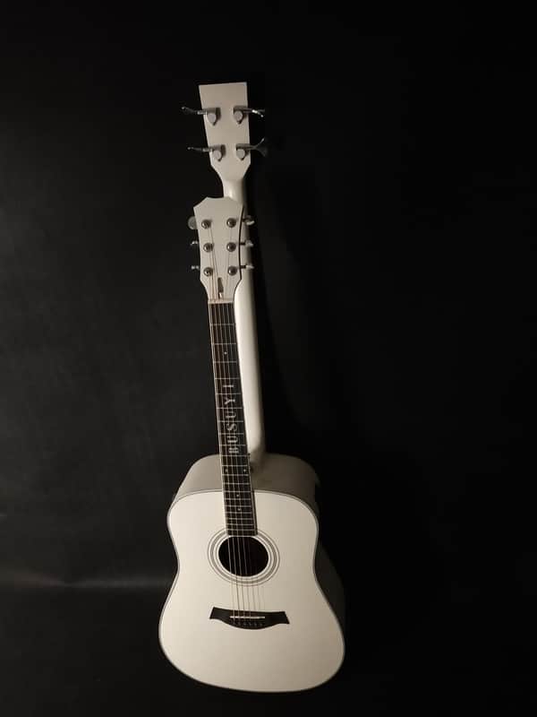 4 Strings Bass /6 Strings Acoustic Double Sided, Busuyi Double Neck Guitar With Tuner 4 Ports image 1
