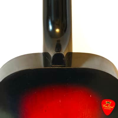 1960s Truetone “Fun Time” 5DC9510 Harmony-Built Redburst Parlor Guitar – “Baby Mama” image 14