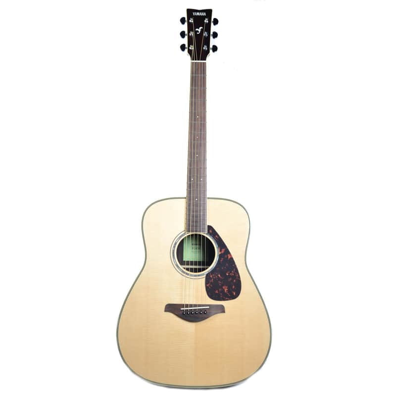Yamaha FG830 Natural Folk Guitar Solid Top Acoustic image 1