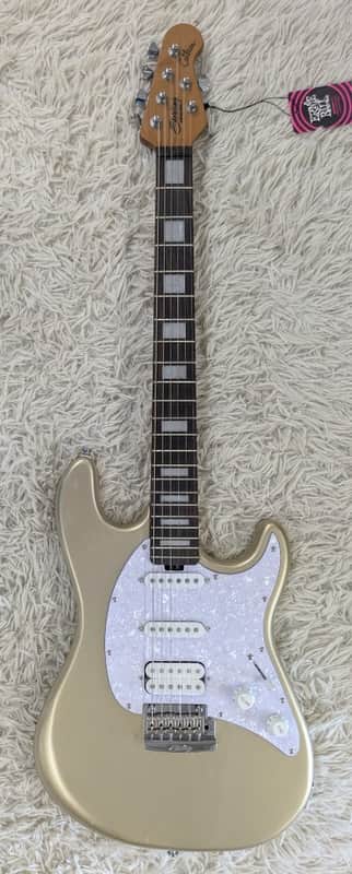 Sterling by Music Man Cutlass Plus HSS Electric Guitar, Block Inlays, Cashmere image 1