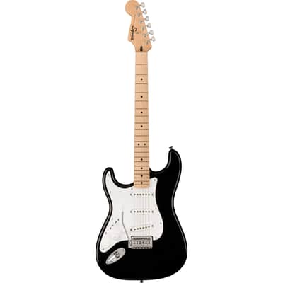 Squier Sonic Stratocaster Left-Handed, Maple Fingerboard, White Pickguard, Black image 1