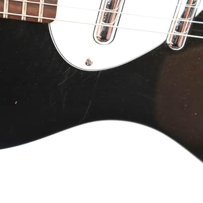 Danelectro Mod 6 Offset Sparkle Black and Cream Electric Guitar Select-O-Matic image 12