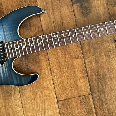 Suhr Modern Plus HSH Trans Whale Blue Burst Roasted Maple Pau Ferra Neck 76778 image 4